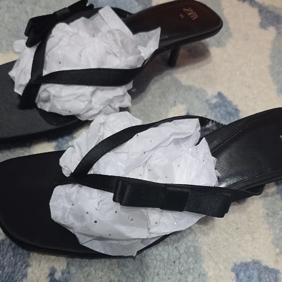 Zara Elegant Black Women's Sandals - Picture 10 of 10